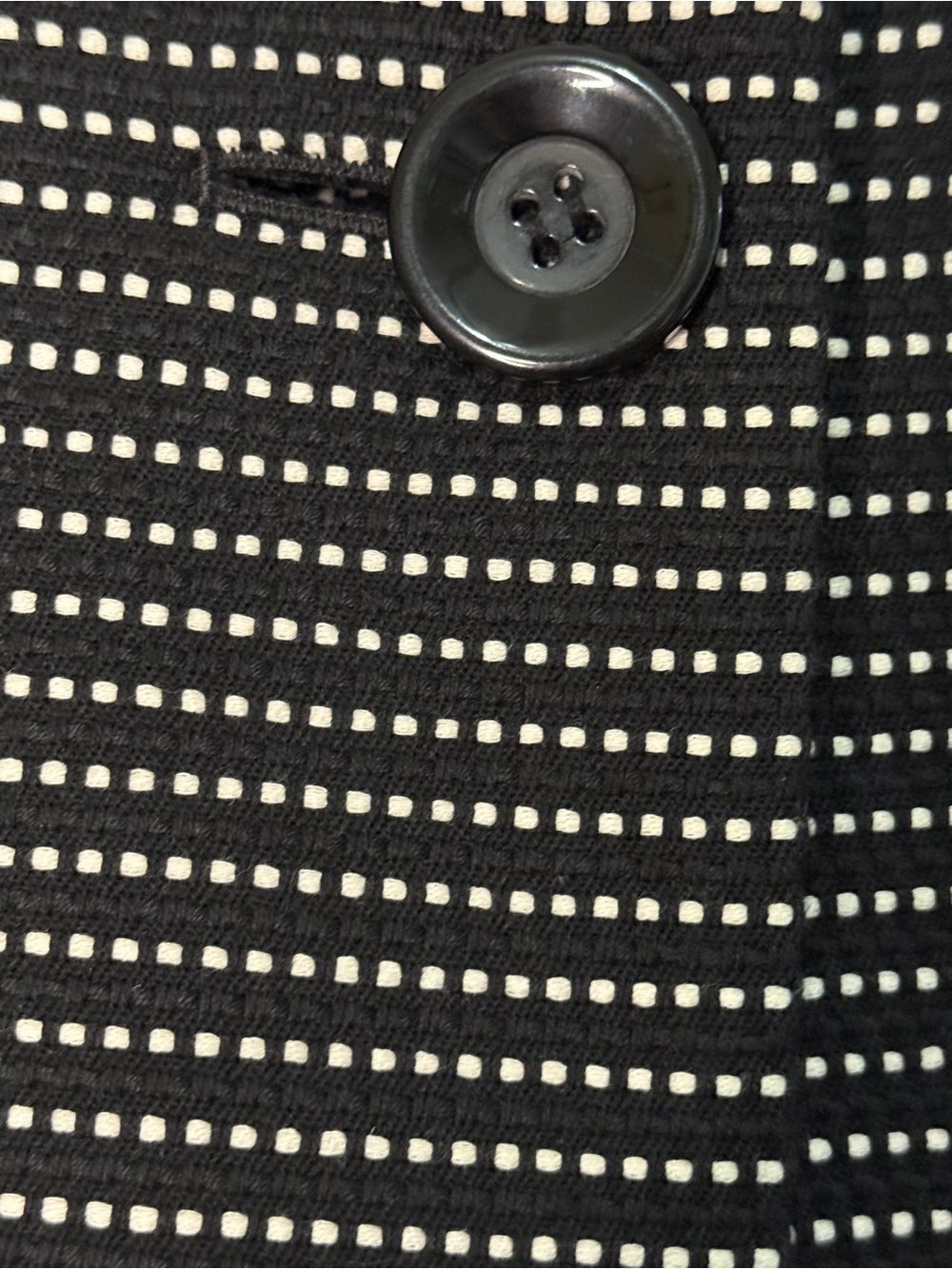 Talbots Black and White Dot-Pattern Cropped Blazer. Sz 14. - Picture 4 of 8